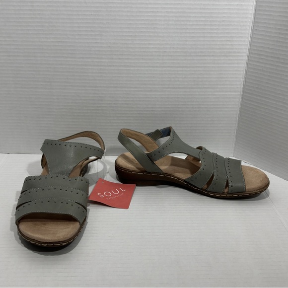 NWT SOUL Naturalizer Womens Beacon  Slingback Sandals  Gray Sage size 10 USA - Picture 3 of 11